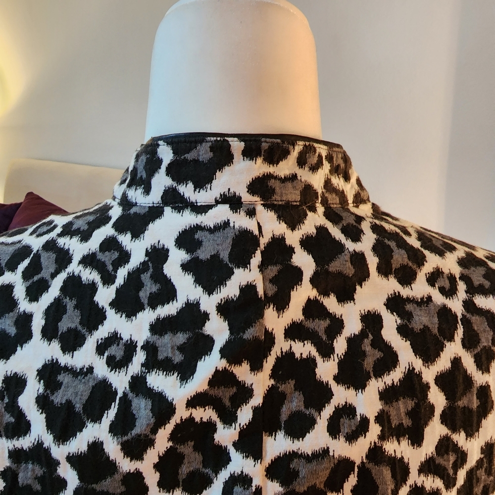 Charter Club Leopard Print Tapered Jacket - Picture 7 of 9